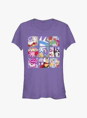 Disney Alice Wonderland Wonder Art Blocks Girls T-Shirt