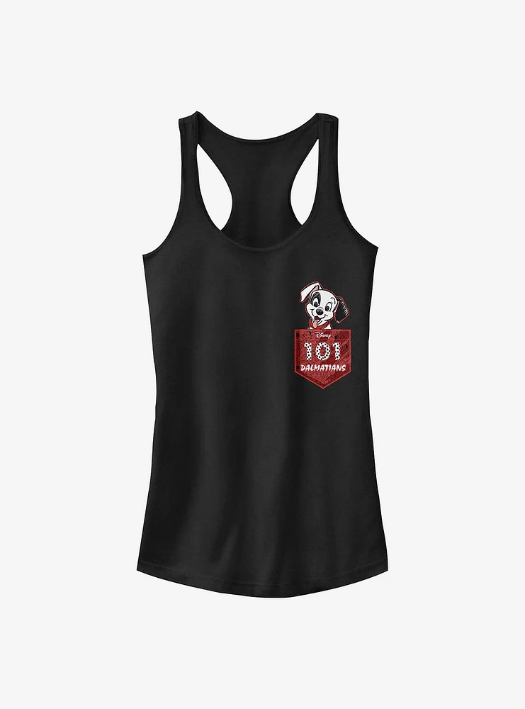 Disney 101 Dalmatians Faux Pocket Puppy Girls Tank