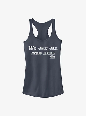 Disney Alice Wonderland All Mad Here Girls Tank