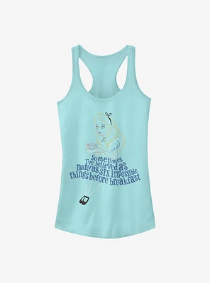 Disney Alice Wonderland Impossible Things Girls Tank