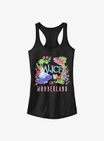 Disney Alice Wonderland Neon Girls Tank
