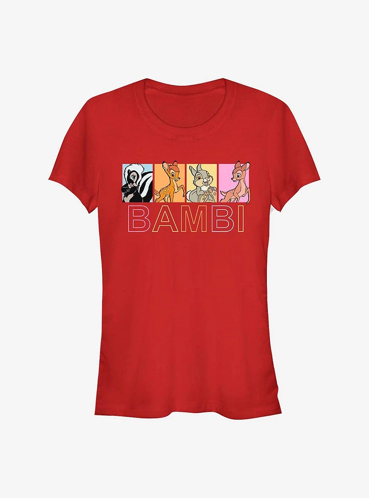 Disney Bambi Characters Box Up Girls T-Shirt