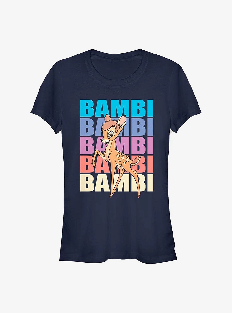 Disney Bambi Name Stacked Girls T-Shirt