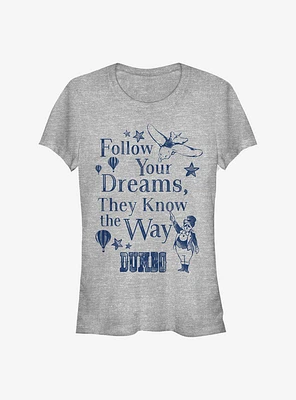 Disney Dumbo Follow Dreams Girls T-Shirt