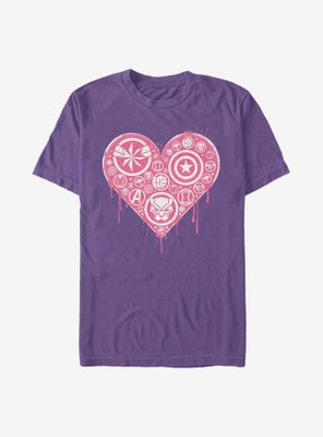 Marvel Avengers Heart Emblems T-Shirt