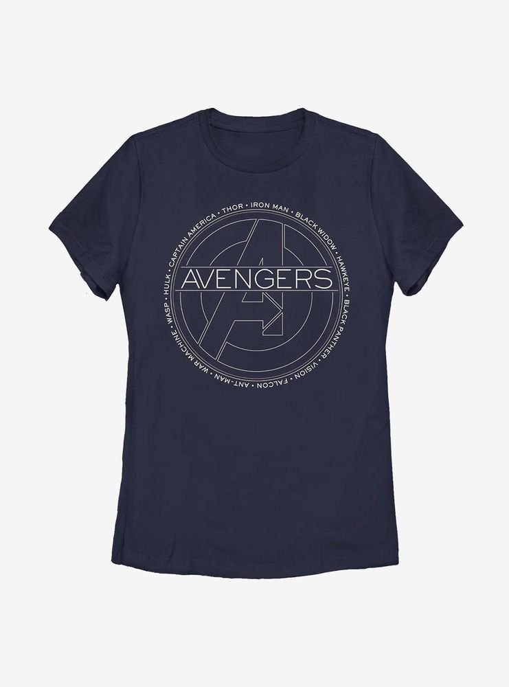 Marvel Avengers Names Womens T-Shirt