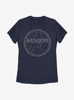 Marvel Avengers Names Womens T-Shirt