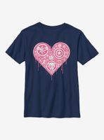 Marvel Avengers Heart Emblems Youth T-Shirt