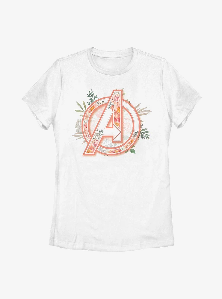 Marvel Avengers Floral Womens T-Shirt
