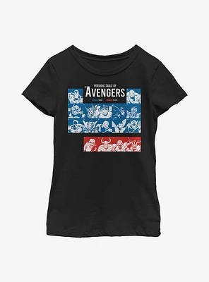 Marvel Avengers Periodic Youth Girls T-Shirt