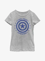 Marvel Captain America Power Youth Girls T-Shirt