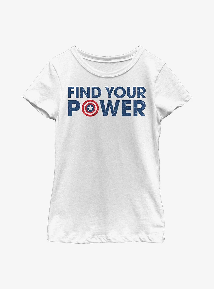 Marvel Captain America Shield Power Youth Girls T-Shirt