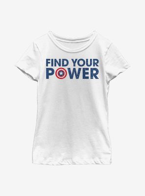 Marvel Captain America Shield Power Youth Girls T-Shirt