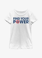 Marvel Captain America Shield Power Youth Girls T-Shirt