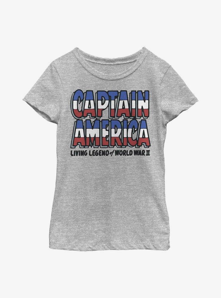 Marvel Captain America Living Legend Youth Girls T-Shirt