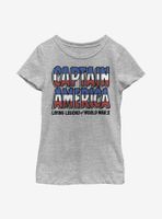 Marvel Captain America Living Legend Youth Girls T-Shirt