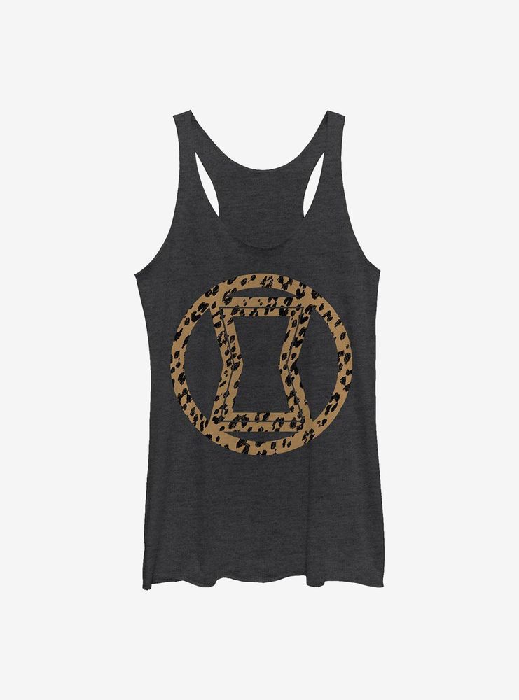 Marvel Black Widow Icon Leopard Fill Womens Tank Top