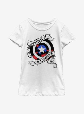 Marvel Captain America Sentinel Shield Youth Girls T-Shirt