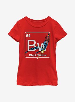 Marvel Black Widow Periodic Youth Girls T-Shirt