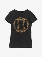 Marvel Black Widow Icon Leopard Fill Youth Girls T-Shirt