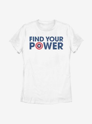 Marvel Captain America Shield Power Womens T-Shirt