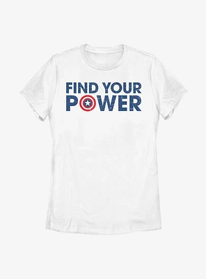 Marvel Captain America Shield Power Womens T-Shirt