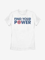 Marvel Captain America Shield Power Womens T-Shirt