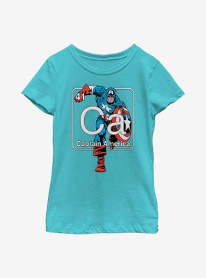 Marvel Captain America Periodic Youth Girls T-Shirt
