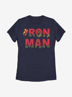 Marvel Iron Man Halftone Womens T-Shirt