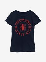 Marvel Spider-Man Power Jersey Youth Girls T-Shirt