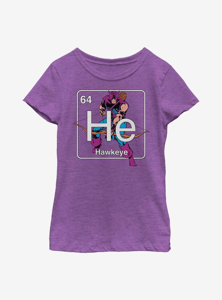 Marvel Hawkeye Periodic Youth Girls T-Shirt