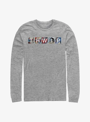 Marvel Spider-Man Comic Thwip Long-Sleeve T-Shirt
