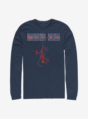 Marvel Spider-Man Spider Tiles Long-Sleeve T-Shirt