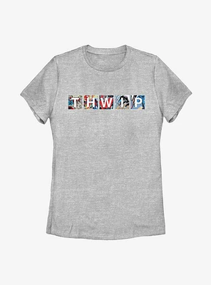 Marvel Spider-Man Comic Thwip Womens T-Shirt