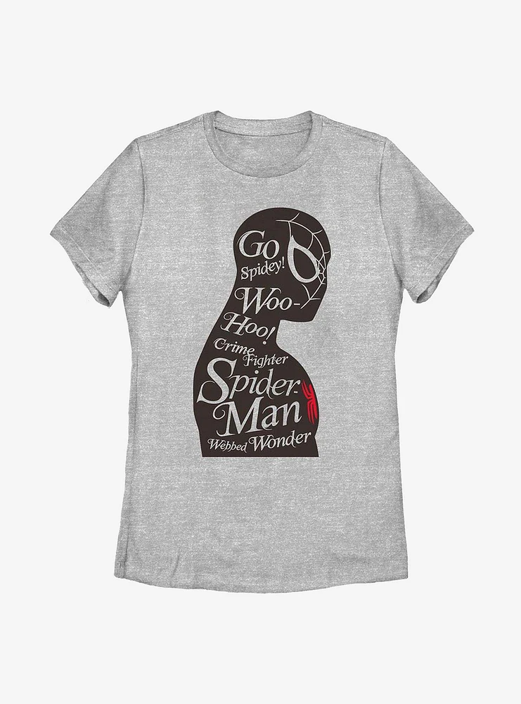 Marvel Spider-Man Silhouette Womens T-Shirt