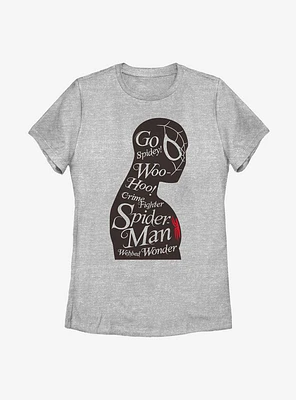Marvel Spider-Man Silhouette Womens T-Shirt