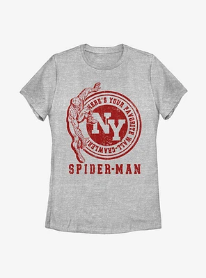 Marvel Spider-Man Wall Crawler Womens T-Shirt