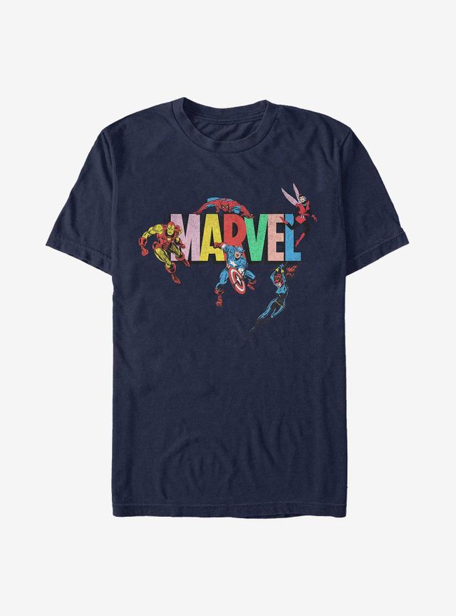 Marvel Avengers Logo Men's Round Neck T-shirt White Small price in Bahrain,  Buy Marvel Avengers Logo Men's Round Neck T-shirt White Small in Bahrain.