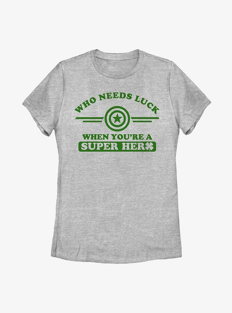 Marvel Captain America Clover Collegiate Womens T-Shirt