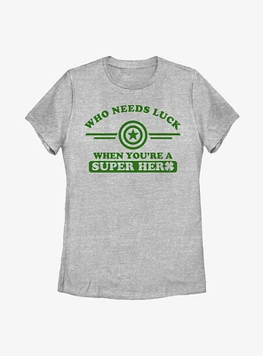Marvel Captain America Clover Collegiate Womens T-Shirt