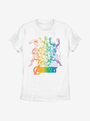 Marvel Avengers Rainbow Womens T-Shirt