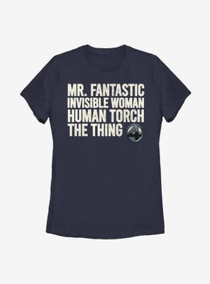 Marvel Fantastic Four Stack Womens T-Shirt