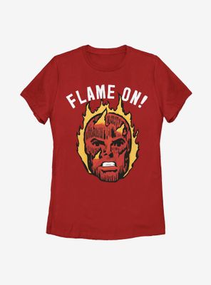 Marvel Fantastic Four Flame On Womens T-Shirt