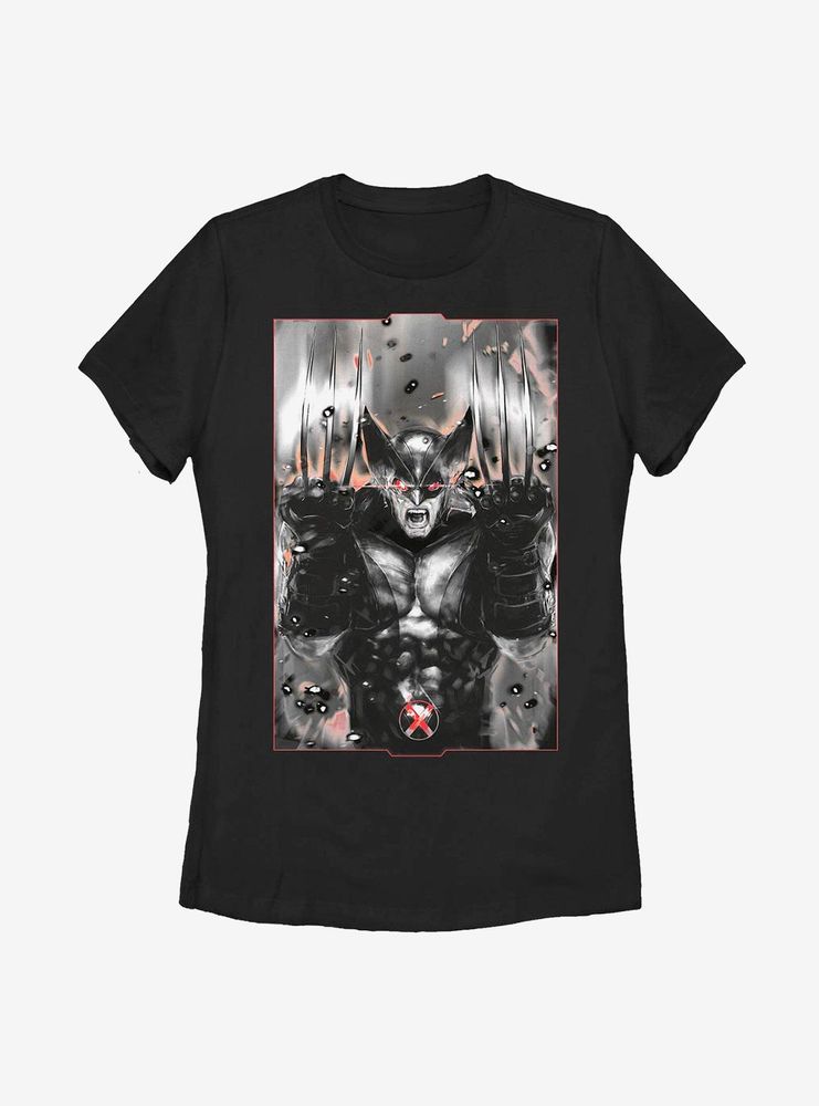 Marvel Deadpool Wolverine Fangs Womens T-Shirt