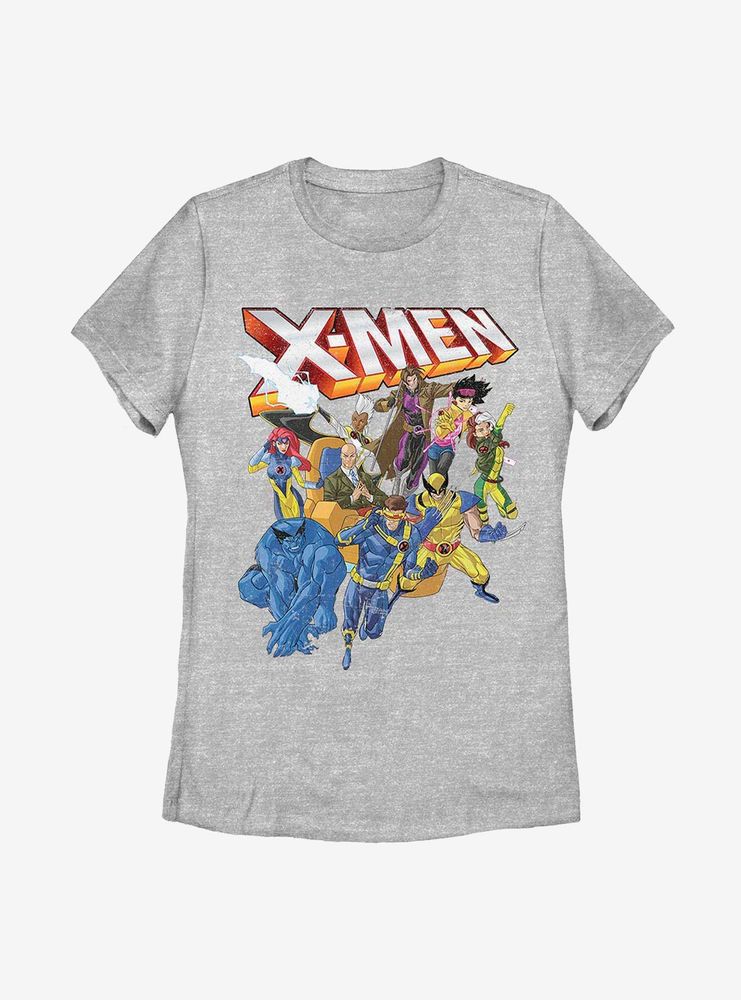 Marvel X-Men Distressed Goup Shot Womens T-Shirt