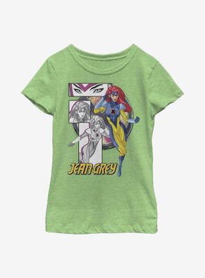 Marvel X-Men Jean Grey Panels Youth Girls T-Shirt