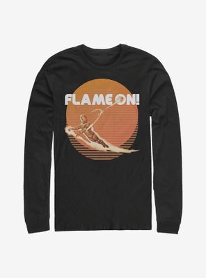 Marvel Fantastic Four Retro Flame Long-Sleeve T-Shirt