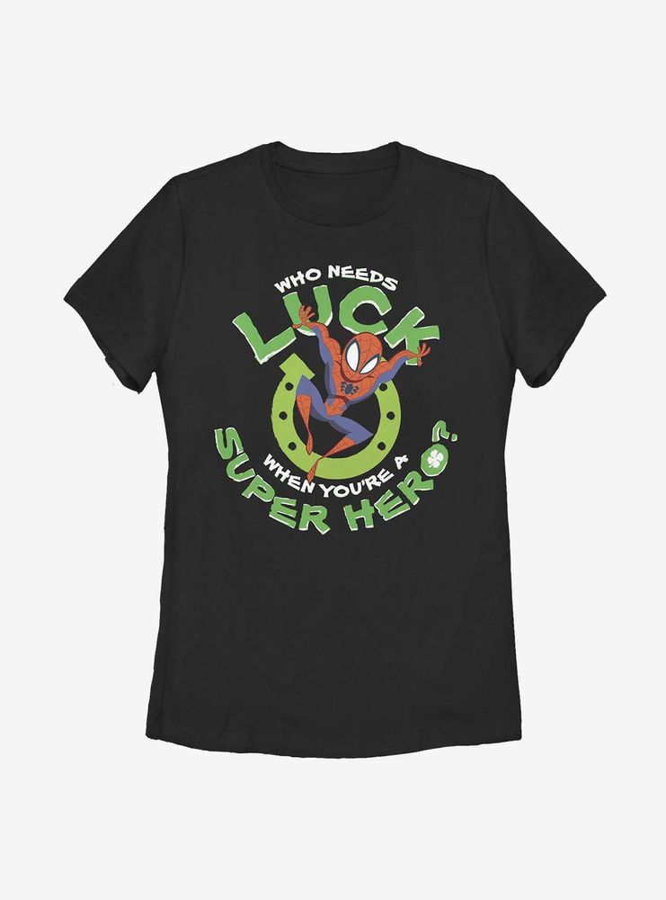 Marvel Spider-Man Super Spidey Luck Womens T-Shirt