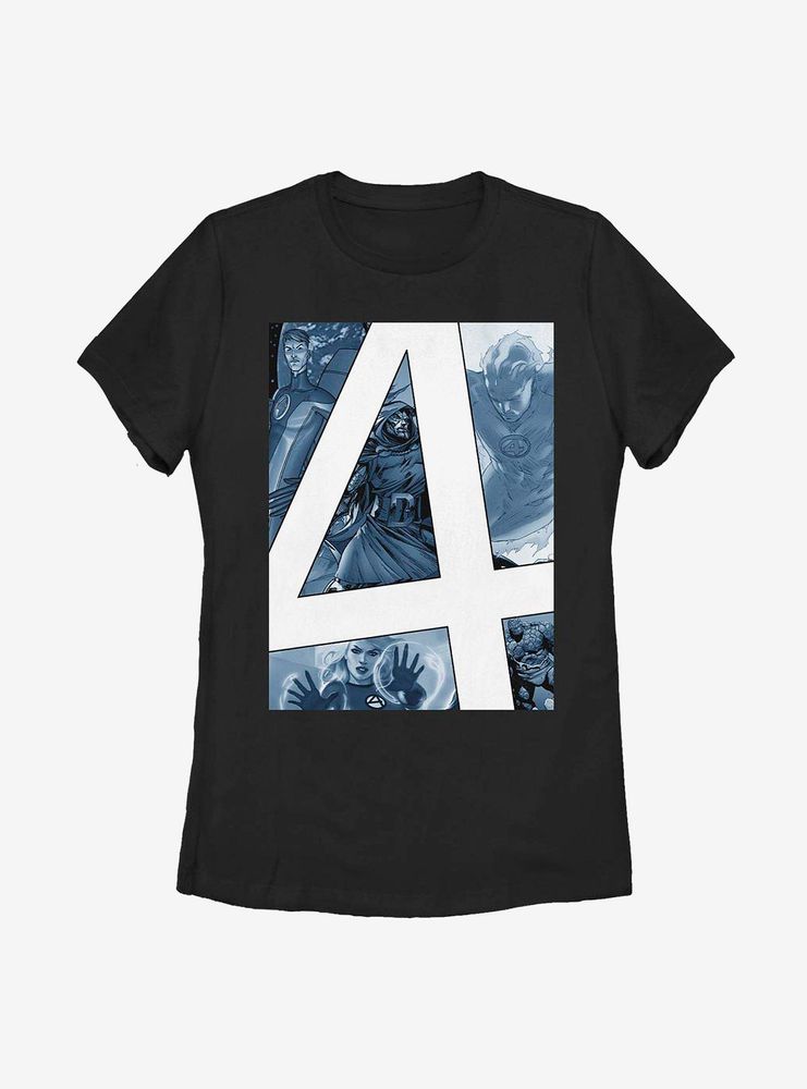 Marvel Fantastic Four Big Logo Womens T-Shirt