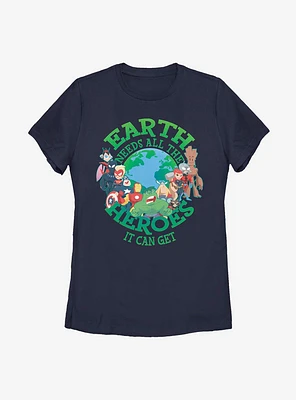 Marvel Avengers Earth Needs Heroes Womens T-Shirt